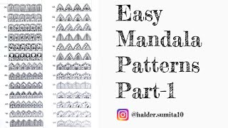 100 Easy Mandala Patterns For Beginners Part1 [upl. by Nerak546]