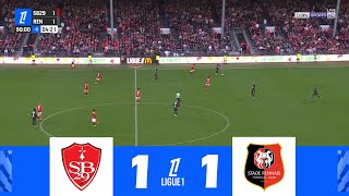 Brest contre Rennes 11  Ligue 1 202425  Résumé de Match [upl. by Cirdahc]