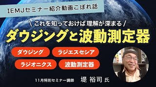 ダウジングと波動測定器の関係とはラジエスセシアって 堤裕司先生【IEMJ特別セミナー紹介動画こぼれ話】 [upl. by Diana555]