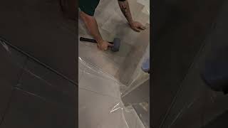 Is this really vinyl  HERRINGBONE VINYL FLOORING vinylflooring diy howto flooring installation [upl. by Trixi]