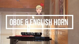 Switching between oboe and english horn in orchestra [upl. by Ronnoc26]