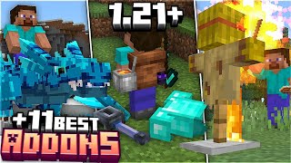 TOP 11 ADDONS QUE DEBES PROBAR en Minecraft 121 BedrockPE MODS PARA MINECRAFT PE 121 [upl. by Austin]