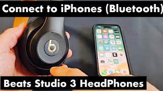 How to Connect amp Pair Beats Studio 3 Headphones to an iPhone via Bluetooth [upl. by Longerich503]