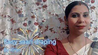 Easy saari draping by kiran saarilover saaritrediton [upl. by Odnam]