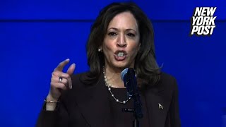 Kamala Harris mocked for unveiling ‘new accent’ at Philadelphia event [upl. by Leinad980]