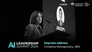 Keynote address Christina Montgomery  AI Leadership Summit 2024 [upl. by Nylrehs]