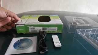 Unboxing TPLink TLWN727N HD720 USB wifi dongle [upl. by Nomelc]