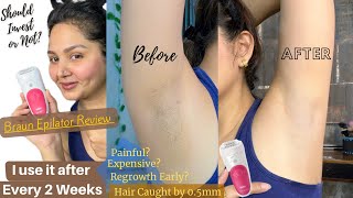 Honest Braun Epilator Review on Underarms  Reduces hair growth Painful braunepilator [upl. by Otero565]