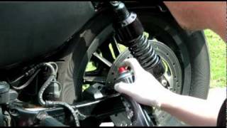 Harley Davidson 2009 Sportster Iron Rear Brake Pad Replacement [upl. by Ella]