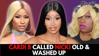 Cardi B Allegedly calls Nicki Minaj OLD amp WASHED UP  Twitter Drama [upl. by Haerdna]