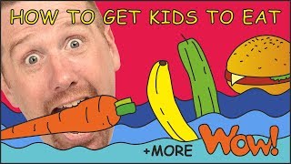 How To Get Kids To Eat Story from Steve and Maggie   MORE Stories for Children by Wow English TV [upl. by Immaj]