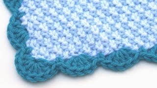 Crochet for Knitters  Scalloped Edge [upl. by Yessydo133]