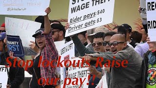 UBER LYFT NYC LIVE Protesting at City Hall STOP Lockouts Raise Pay [upl. by Oppen]