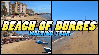 Durres Beach Walking Tour  Beach of Durres  Albania 4k [upl. by Osnola]