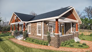 1581 Sq Ft Cottage Tour 2 Bedrooms Stunning Layout  Full Plan [upl. by Jonme]