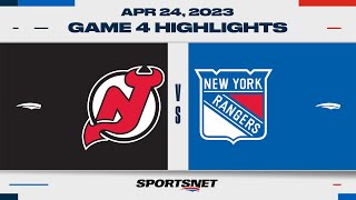 NHL Game 4 Highlights  Devils vs Rangers  April 24 2023 [upl. by Leba]