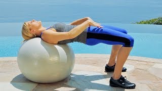 25 min Beginner  Intermediate Stability Ball Workout with Weights [upl. by Breech50]