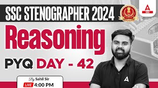 SSC Stenographer 2024  SSC Steno Reasoning By Sahil Tiwari  Previous Year Questions 42 [upl. by Katee]