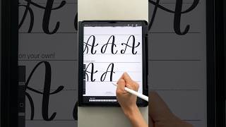 A in modern calligraphy using Procreate link in description calligraphy handlettering shorts [upl. by Kattie]