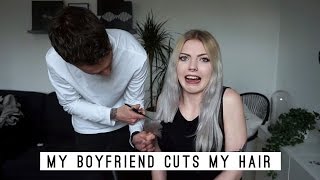 MY BOYFRIEND CUTS MY HAIR  bye long hair [upl. by Hun157]