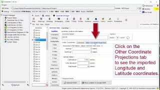 RockWorks17 Excel Import using LonLat coordinates [upl. by Rhyner89]