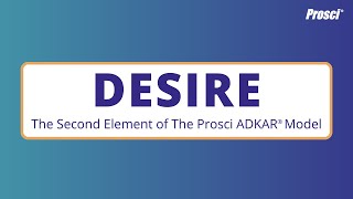 Desire  The Second Element of The Prosci ADKAR® Model [upl. by Aerehs186]