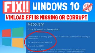 Winloadefi fix windows 10 5 effective ways [upl. by Atinas]