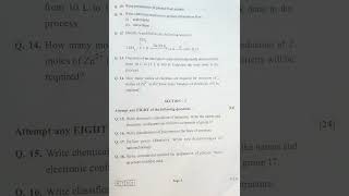 hsc 12th chemistry question paper 2022  12th Maharashtra board chemistry question paper 2022 [upl. by Franchot]