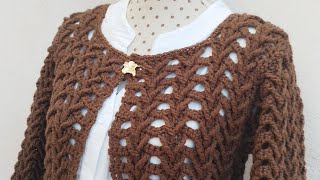 🌿 Descubre Como Hacer Un Abrigo A Crochet ¡Calidez y estilo en cada punto [upl. by Nayk]