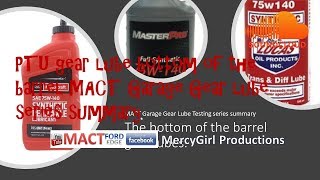 PTU gear lube bottom of the barrel MACT Garage Gear lube series summary [upl. by Orelia666]