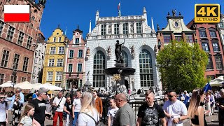 Gdańsk City Centre  Walking Tour 4K 🇵🇱 Poland [upl. by Chatav]