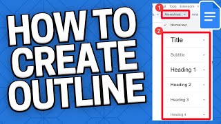 How to Create Outline in Google Docs [upl. by Kirit]