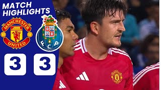 Man United vs Porto 33 HIGHLIGHTS  Harry Maguire goal vs Porto Bruno Fernandes Red Card [upl. by Nhar280]