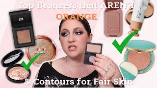 My FAVORITE NOT ORANGE Bronzers amp Contours ACTUALLY Made for Fair Skin Tones [upl. by Giovanna642]