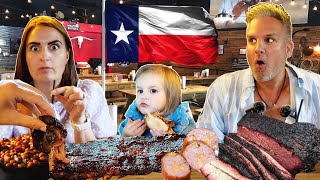 Brits Try TEXAS BBQ For The First Time Best BBQ Of All Time [upl. by Payson554]