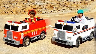 Dani and Evan Fire Truck 🚒 and Ambulance 🚑 Adventure for Kids [upl. by Pattison137]