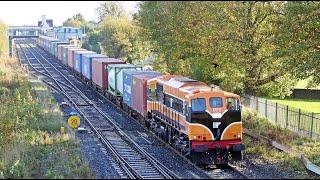 Irish Rail 071 Class Loco 073 on IWT Liner  Kildare 281022 [upl. by Ehpotsirhc]