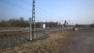 Bahnübergang zwischen RheinstettenMörsch und Ettlingen L566 [upl. by Nadnarb]