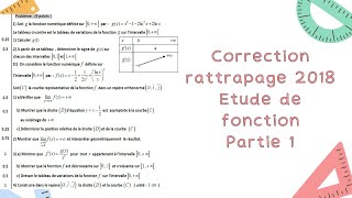 Correction rattrapage 2018 PCSVTSTESTM Etude de fonction partie 1 تصحيح راطاباج [upl. by Fesuy]