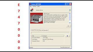 fix canon printer error E747 0000 [upl. by Sirtimid871]