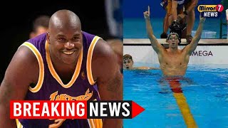 Shaquille ONeal Beats Michael Phelps in Epic Swimming Challenge [upl. by Yrram]