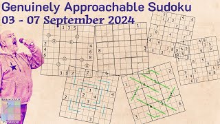 Genuinely Approachable Sudoku GAS  03Sep to 07Sep2024 [upl. by Kimberlee]