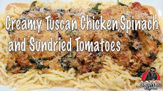 Creamy Tuscan Chicken With Spinach And Sundried Tomatoes [upl. by Duffy881]