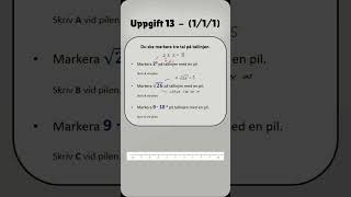 Nationellt prov Matematik Åk 9 Anivå Potens Tiopotens Roten ur nationellaprov läsår1516 [upl. by Andonis605]