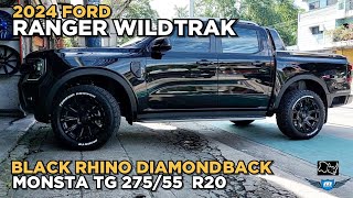 Black Rhino Diamondback 20quot with Monsta TG 27555 R20 on this 2024 Ford Ranger Wildtrak [upl. by Nimajneb]