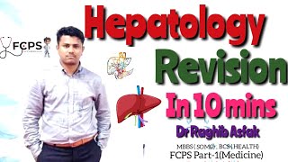 Hepatology revision in 10 mins by Dr Raghib Asfak for FCPS P1MRCP P1 amp Residency EXAM [upl. by Ailemrac]