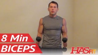 8 Minute Blasting Biceps Workout at Home  Bicep Exercises with Dumbbell  Biceps Work Out Training [upl. by Nemsaj156]