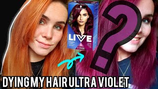 DYING MY HAIR PURPLE  Schwarzkopf LIVE Ultra Violet [upl. by Mareld]