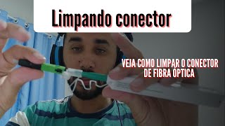 Como limpar o conector de fibra óptica [upl. by Derrek190]