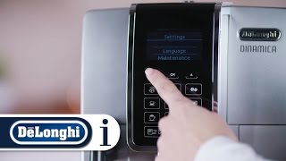 How to use and navigate the menu on your DeLonghi Dinamica ECAM 35055B or ECAM 35075S [upl. by Hirsch726]